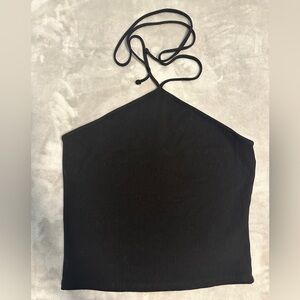 Heart & Hips super cute black halter cropped top, size‎ medium
